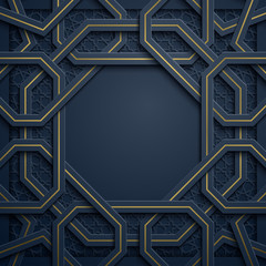 Wall Mural - Abstract background with geometric arabic pattern