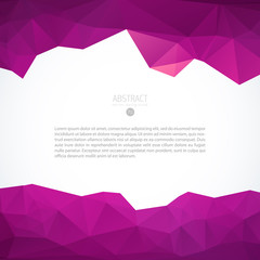 Wall Mural - pink triangle background banner brochure template
