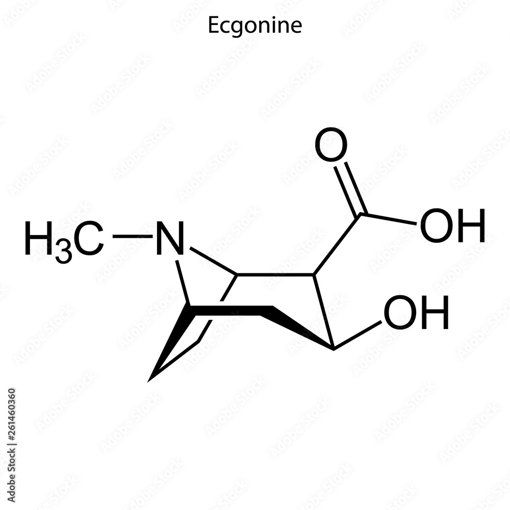 Skeletal formula of chemical molecule. Stock Vector | Adobe Stock