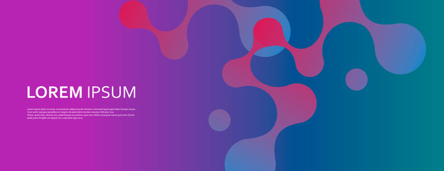 Banner background with abstract connected shapes