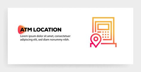 Canvas Print - ATM LOCATION ICON CONCEPT