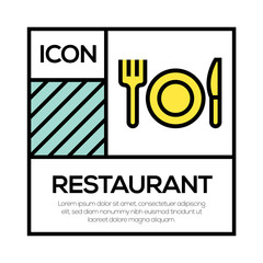 Wall Mural - RESTAURANT ICON CONCEPT