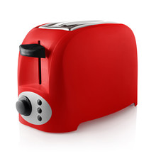 Red Bread Toaster, Isolated On White Background