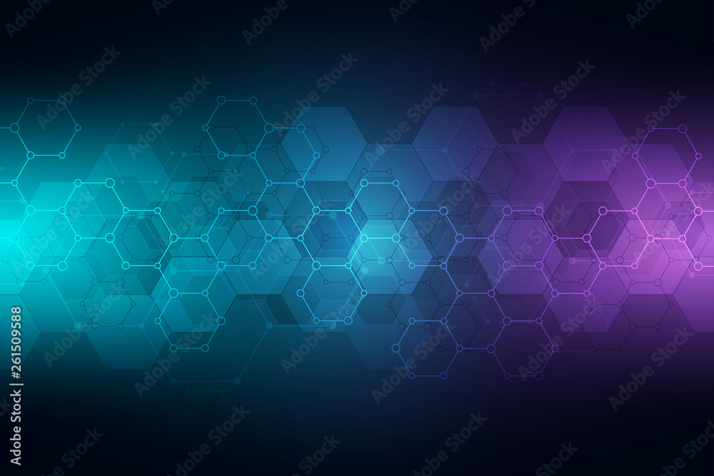 Science Technology Pattern Background Abstract background of science and innovation technology. Technical ...