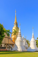 Pagodas at Wat Suan Dok Temple in Chiang Mai, North of Thailand