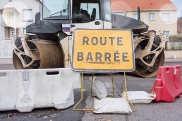 Poster - rouleau compresseur en gros plan