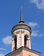 Wall Mural - Bell tower of Church of Theotokos icon of Iviron at Field (1802) in Zamoskvorechye. Moscow, Russia