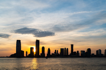 Sticker - New Jersey Skyline sunset