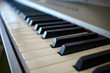 piano keyboard in perspective