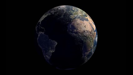 Wall Mural - planet earth black background