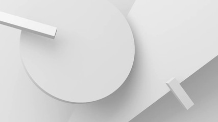 Poster - Abstract 3d render, background with moving geometric shapes, modern animation, motion design, 4k seamless looped video