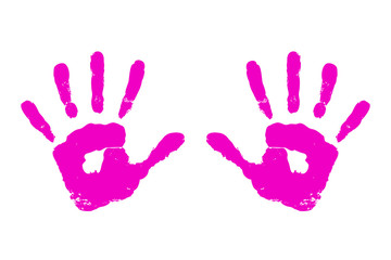 Two print hands – vector