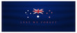 anzac day lest we forget, waving australia and new zealand flag