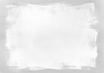 hand painted blank frame on grey paper background