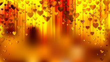 Orange Heart Wallpaper Background