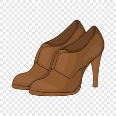 Wall Mural - Womens shoes on platform icon in cartoon style isolated on background for any web design 