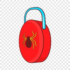 Poster - virus protection sign icon in cartoon style isolated on background for any web design