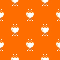Poster - Drums pattern vector orange for any web design best