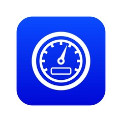 Poster - Speedometer icon digital blue for any design isolated on white vector illustration