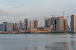 Luanda bay and seaside promenade at sunset, Marginal of Luanda capital city of Angola- skyline