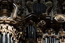 Old Church Organ Pipe Detail