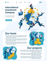 Poster - isometric international investment company