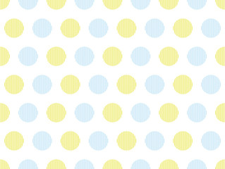 Canvas Print - Seamless pattern of striped dots of soft yellow and blue colors