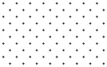 Crosses - Pluses Diagonally Distributed Simple Minimalist Decorative Geometrical Vector Pattern