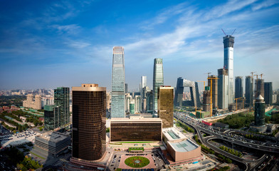 China modern financial district skyline