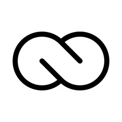 Poster - Infinity symbol icon. Concept of infinite, limitless and endless. Simple flat black outline vector design element