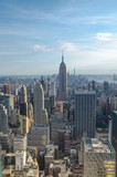 Fototapeta  - New York City. Manhattan downtown skyline at sunset