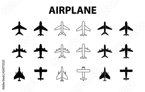Foto  Big set of airplanes