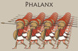cartoon ancient greek phalanx