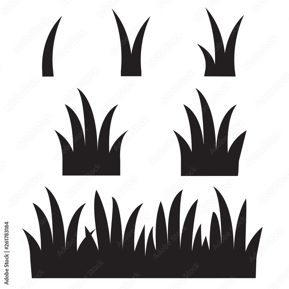 grass icon on white background. flat style. black grass silhouettes icon  for your web site design, logo, app, UI. black grass symbol. set of grass  sign. Stock Vector | Adobe Stock, image size:1000x1000