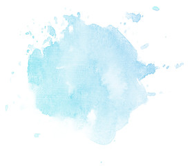 Wall Mural - blue watercolor stain