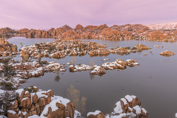 Poster - Watson Lake Winter Landscape