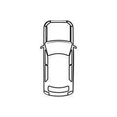 Poster - car icon. Element of Transport view from above for mobile concept and web apps icon. Outline, thin line icon for website design and development, app development