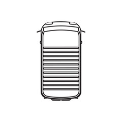 Poster - mini van icon. Element of Transport view from above for mobile concept and web apps icon. Outline, thin line icon for website design and development, app development