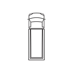 Poster - truck icon. element of transport view from above for mobile concept and web apps icon. outline, thin