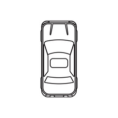 Poster - car coupe icon. Element of Transport view from above for mobile concept and web apps icon. Outline, thin line icon for website design and development, app development