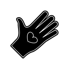 Sticker - heart in hands icon. Element of Valentine for mobile concept and web apps icon. Glyph, flat icon for website design and development, app development