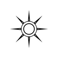 Fototapete - the sun sign icon. Element of Weather for mobile concept and web apps icon. Outline, thin line icon for website design and development, app development