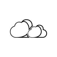 Fototapete - clouds sign icon. Element of Weather for mobile concept and web apps icon. Outline, thin line icon for website design and development, app development