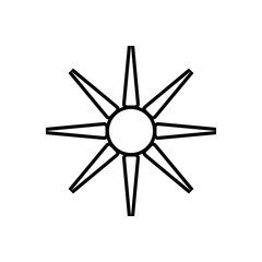 Fototapete - the sun sign icon. Element of Weather for mobile concept and web apps icon. Outline, thin line icon for website design and development, app development