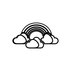 Fototapete - rainbow sign icon. Element of Weather for mobile concept and web apps icon. Outline, thin line icon for website design and development, app development