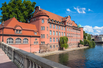 Historic houses in the district of La Petite France in Strasbourg