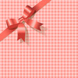 © AllebaziB - Ribbon Coral color on a checkered background