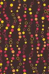 Poster - wavy linear stripes with dots