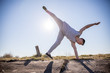 © areporter - Teen shows parkour