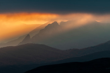 Wall Mural - Magic mountain landscape.